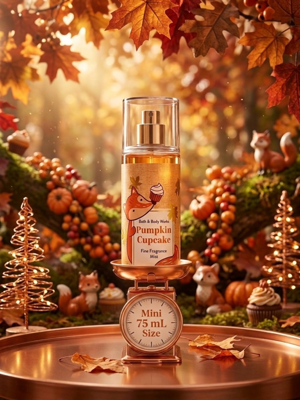๐ BBW Pumpkin Cupcake Travel Size Fine Fragrance Mist 2.5oz Discontinued Fox ๐ - Picture 2 of 2